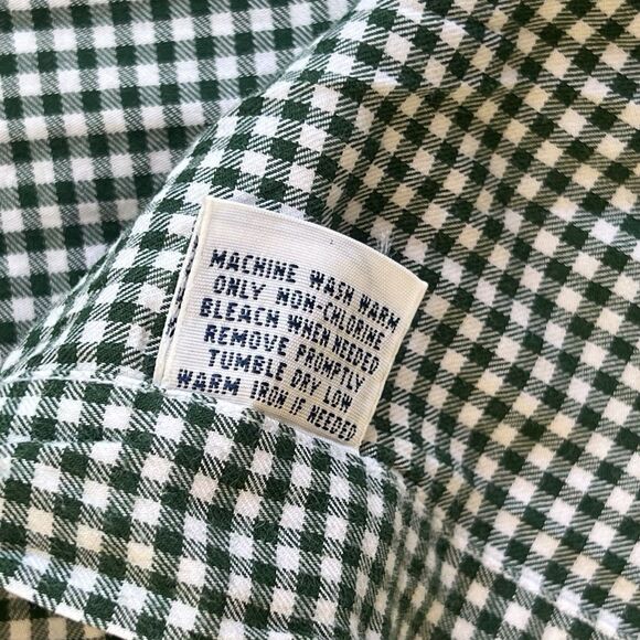 Ralph Lauren Men’s Green Gingham Check Button Up Shirt 4XLT Tall Purple Pony - Picture 6 of 9